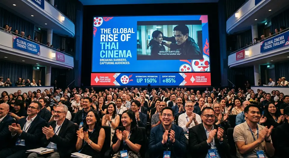Behind the scenes of Thai cinema production with cameras and crew